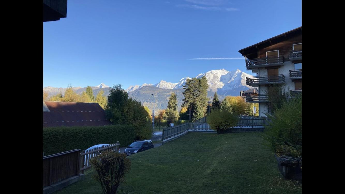 Apartamento La Marmotte: Vue Mont Blanc, Terrasse, Parking Combloux Exterior foto