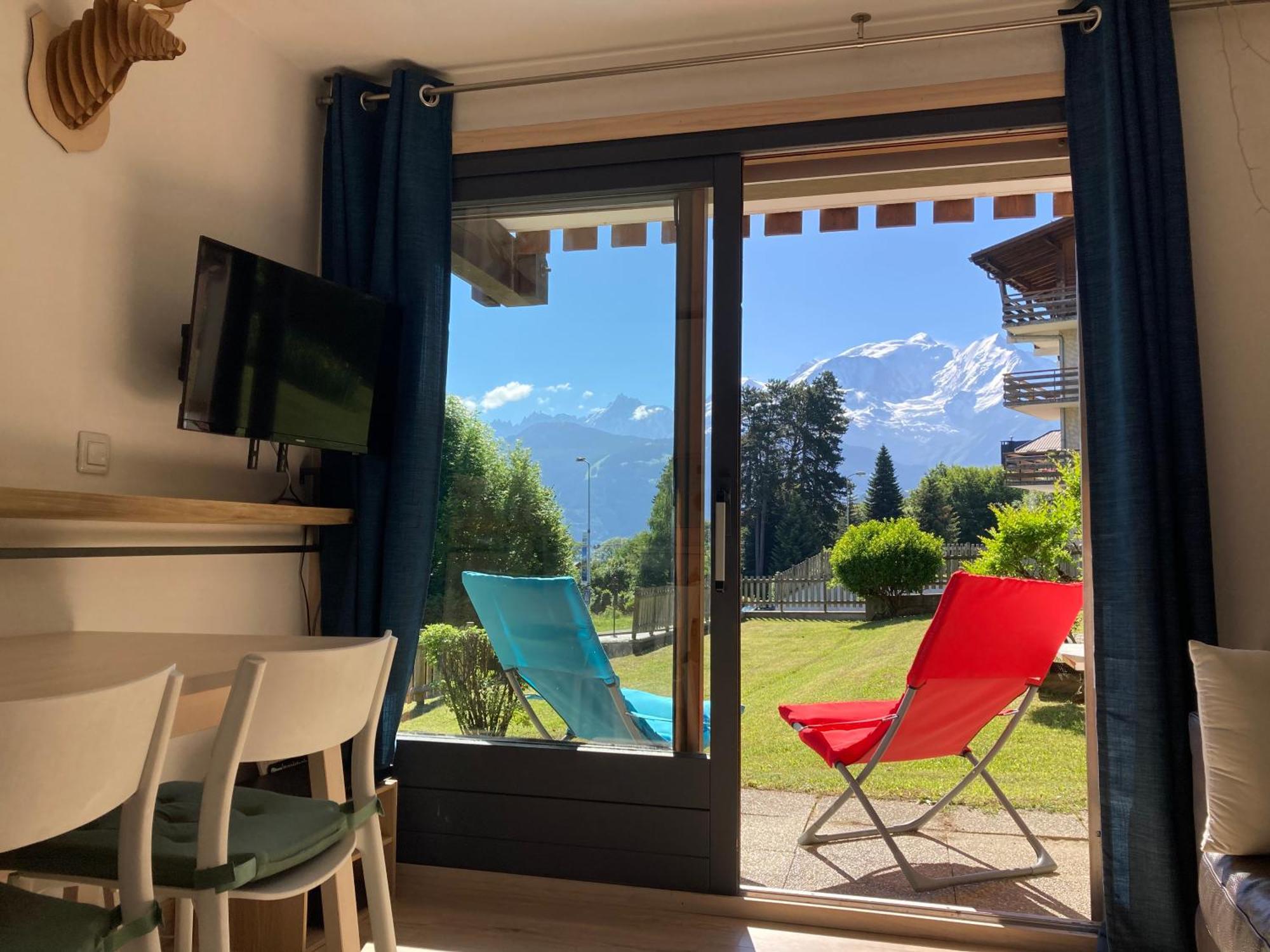 Apartamento La Marmotte: Vue Mont Blanc, Terrasse, Parking Combloux Exterior foto
