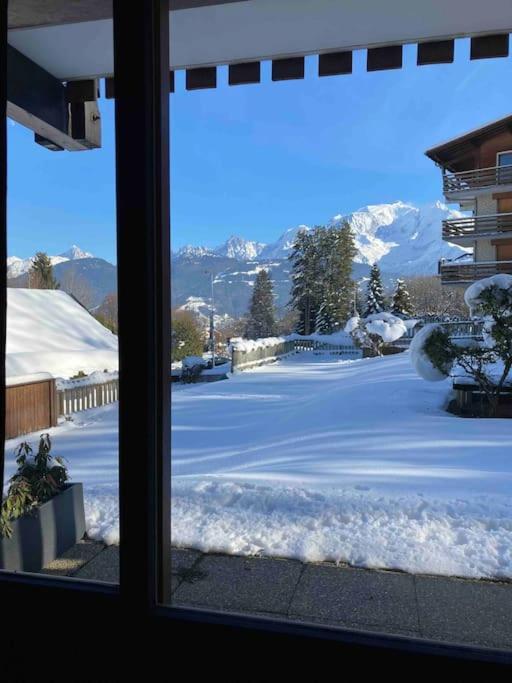 Apartamento La Marmotte: Vue Mont Blanc, Terrasse, Parking Combloux Exterior foto