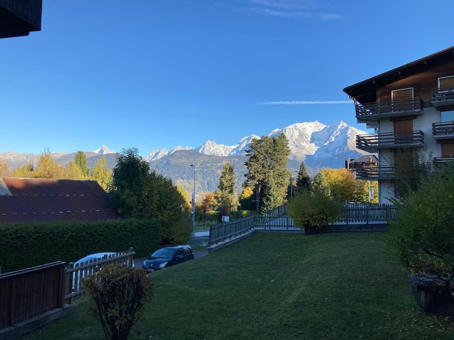 Apartamento La Marmotte: Vue Mont Blanc, Terrasse, Parking Combloux Exterior foto