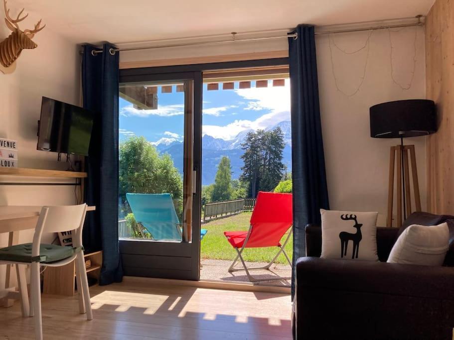 Apartamento La Marmotte: Vue Mont Blanc, Terrasse, Parking Combloux Exterior foto